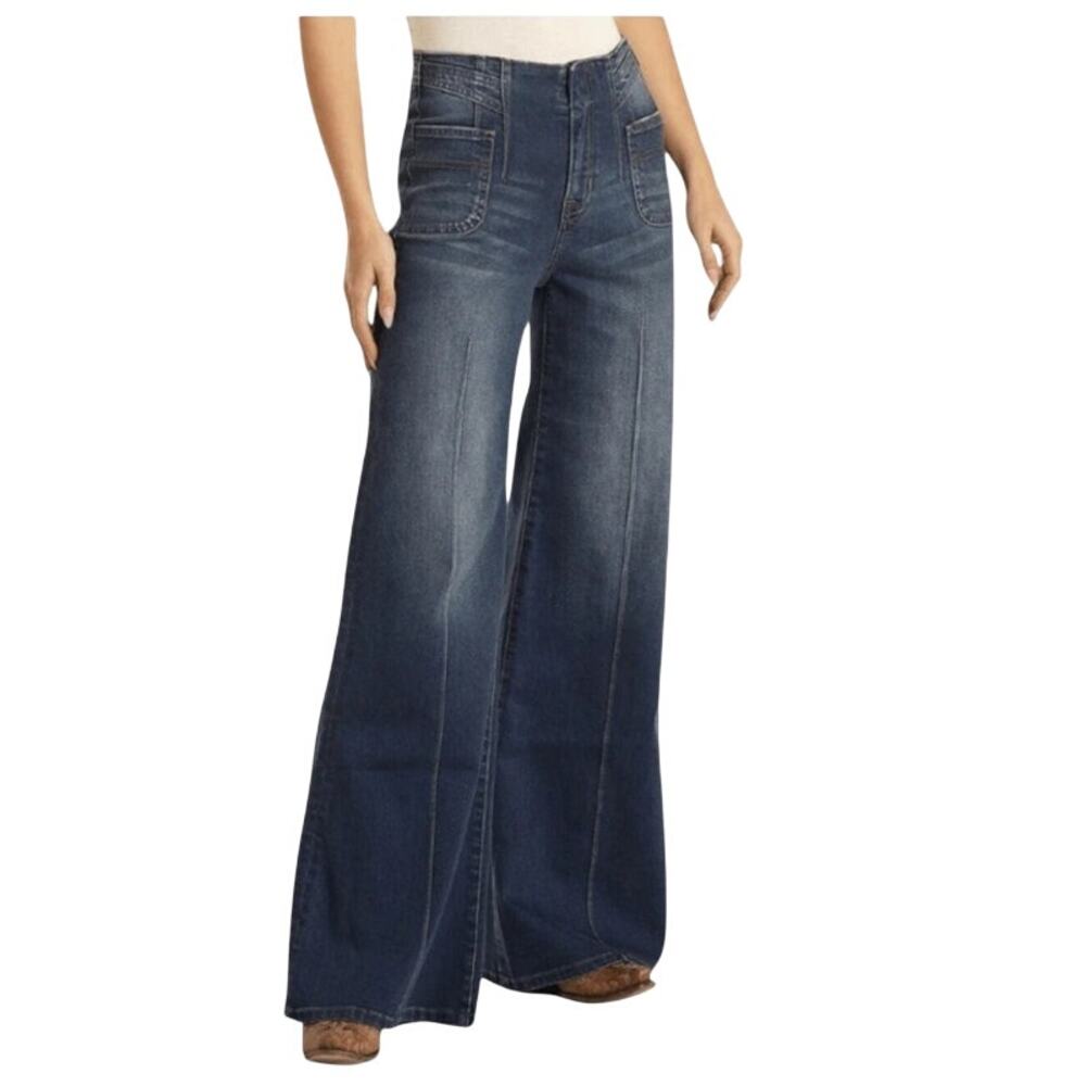 Salt Works NYC Kenmore St. Trouser Flare Leg Jeans Sz 26 Waist
